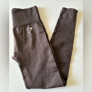 Brown gym shark leggings XS
